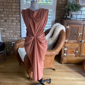 GRACIA UNIQUE STYLE SLEEVELESS COWL NECK DRESS MEDIUM NEW